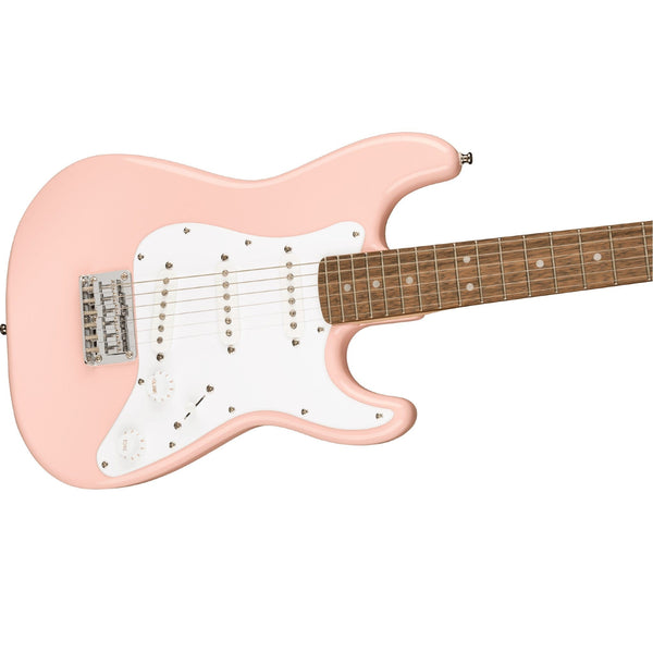 Squier Mini Strat Laurel Shell Pink Guitar | Bonners Music