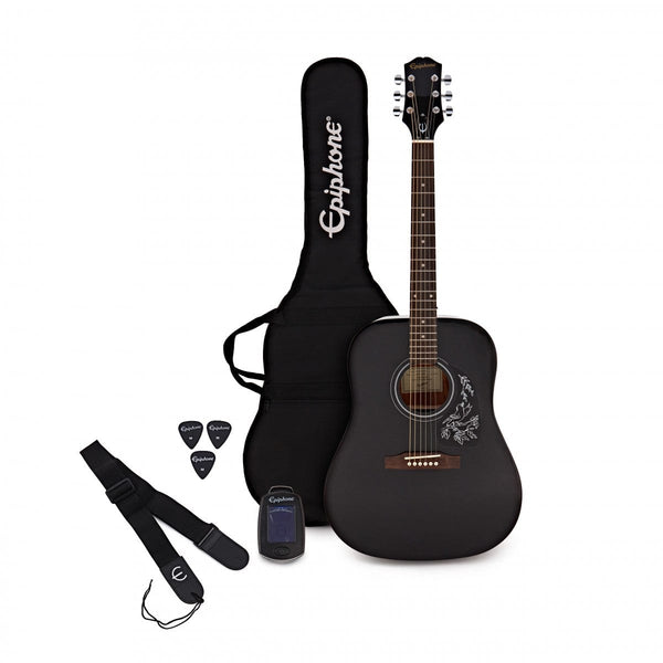 Epiphone Starling Square Shoulder Ebony Acoustic Guitar Pack